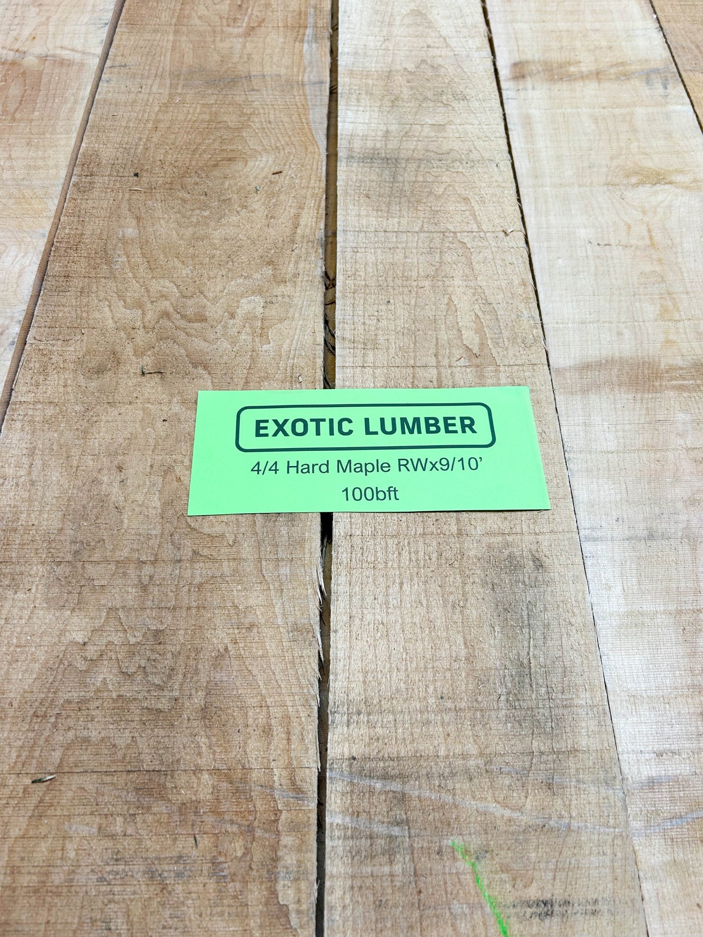 HARD MAPLE 4/4 Prime Grade KD - 100BF SPECIAL 9/10'xRW | Available Machined!