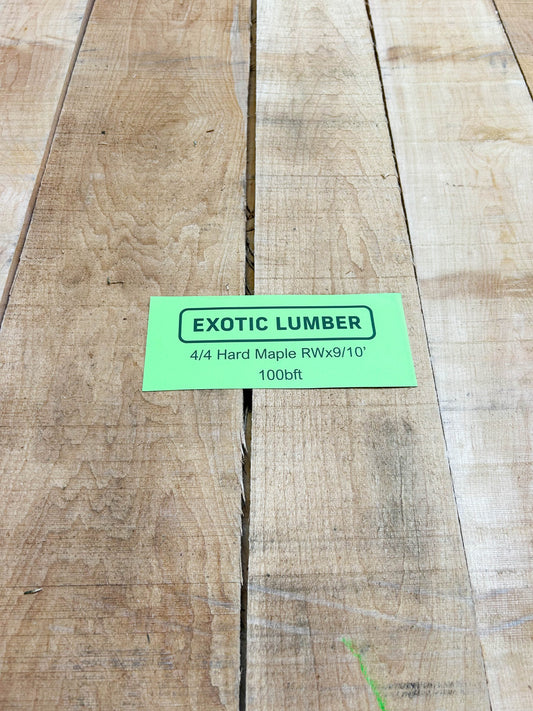 HARD MAPLE 4/4 Prime Grade KD - 100BF SPECIAL 9/10'xRW | Available Machined!