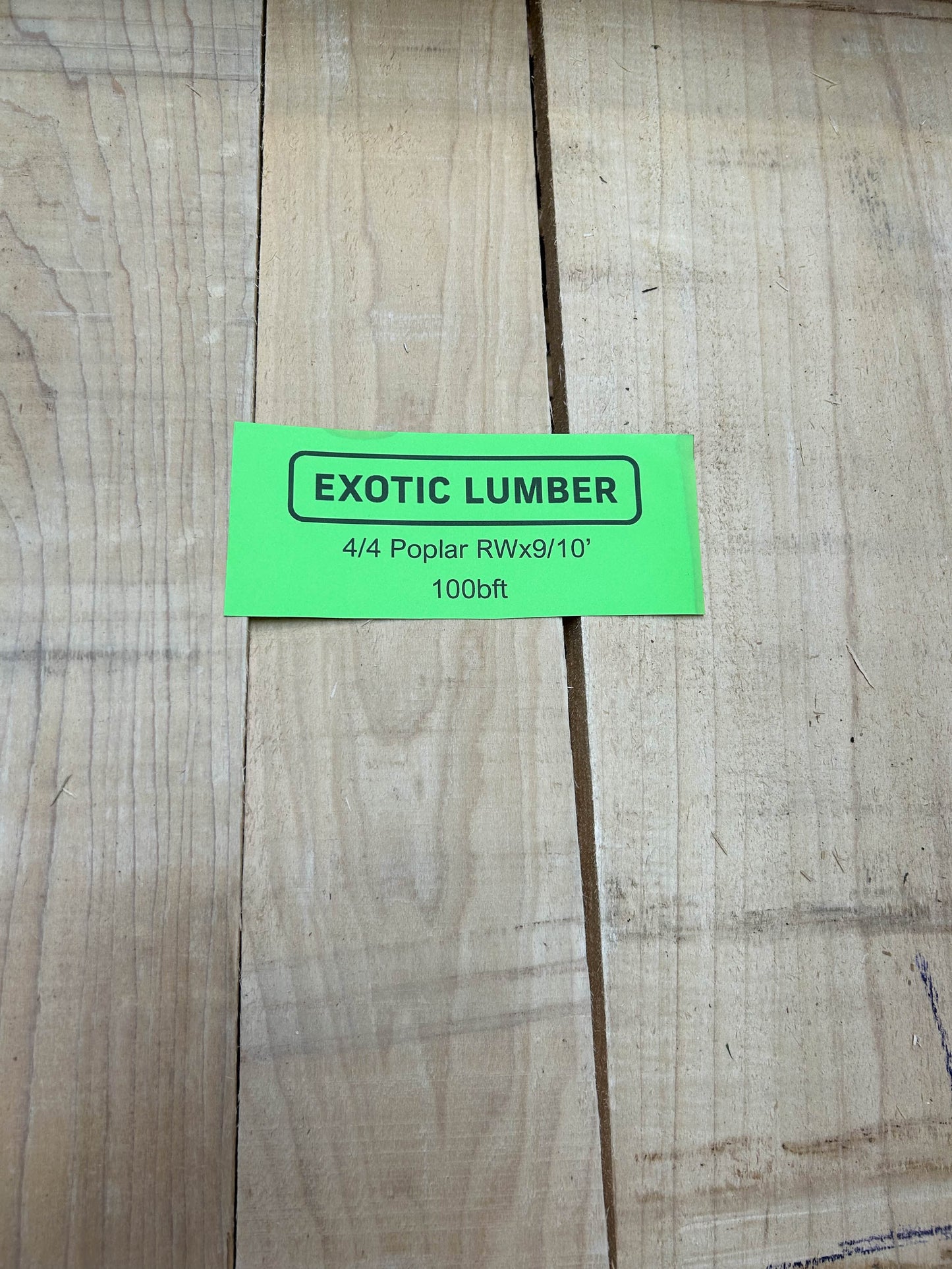 POPLAR 4/4 Prime Grade KD - 100BF SPECIAL 9/10'xRW | Available Machined!