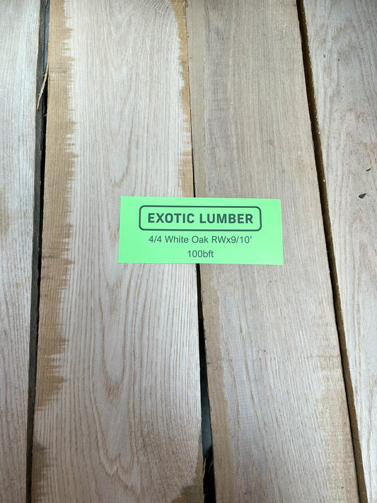 WHITE OAK 4/4 Prime Grade KD - 100BF SPECIAL 9/10'xRW | Available Machined!