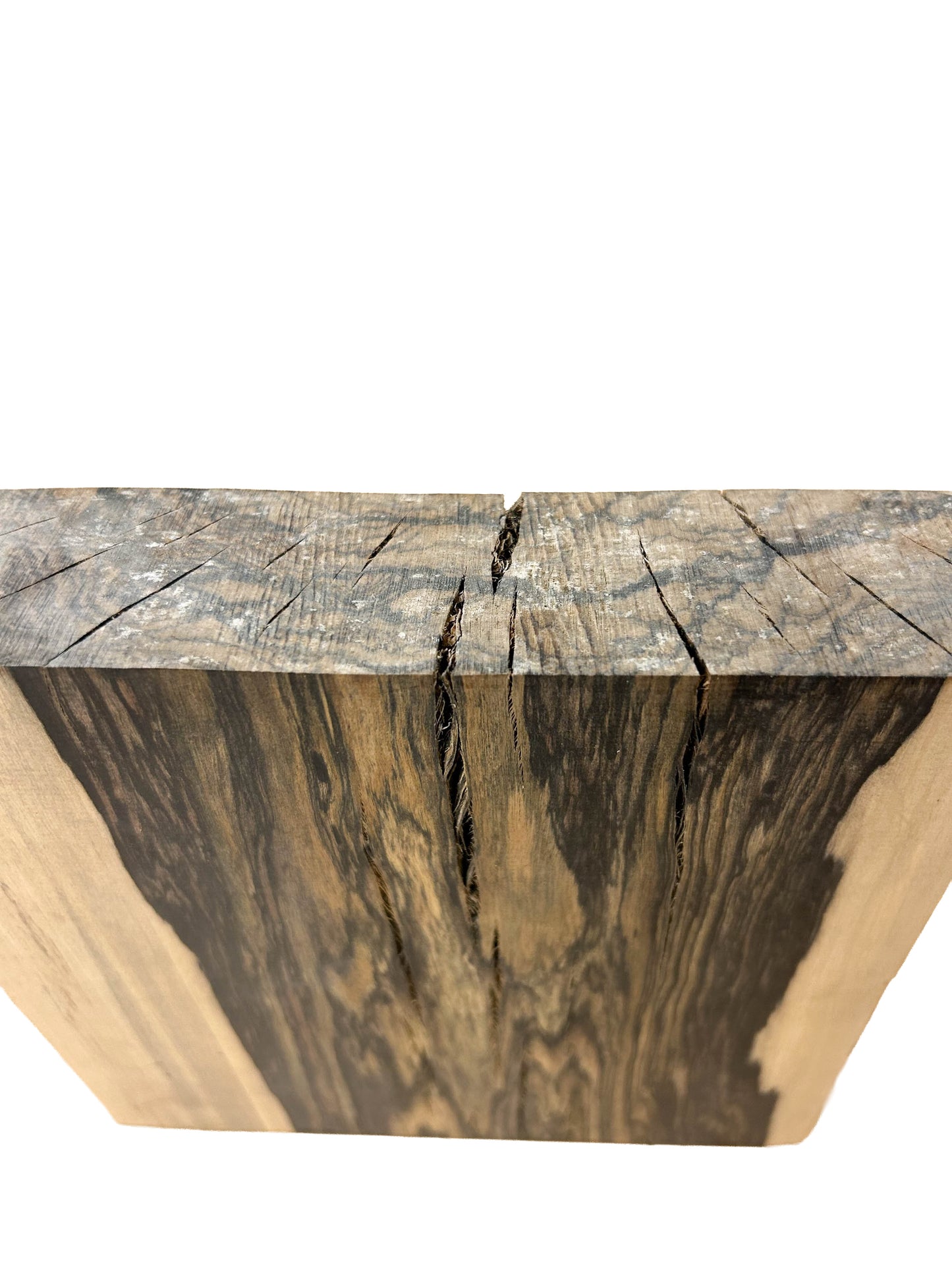 Ebony, Black & White/Pale Moon Striking Bowl Blank - 7.5" x 7.5" x 1.75" WE1075