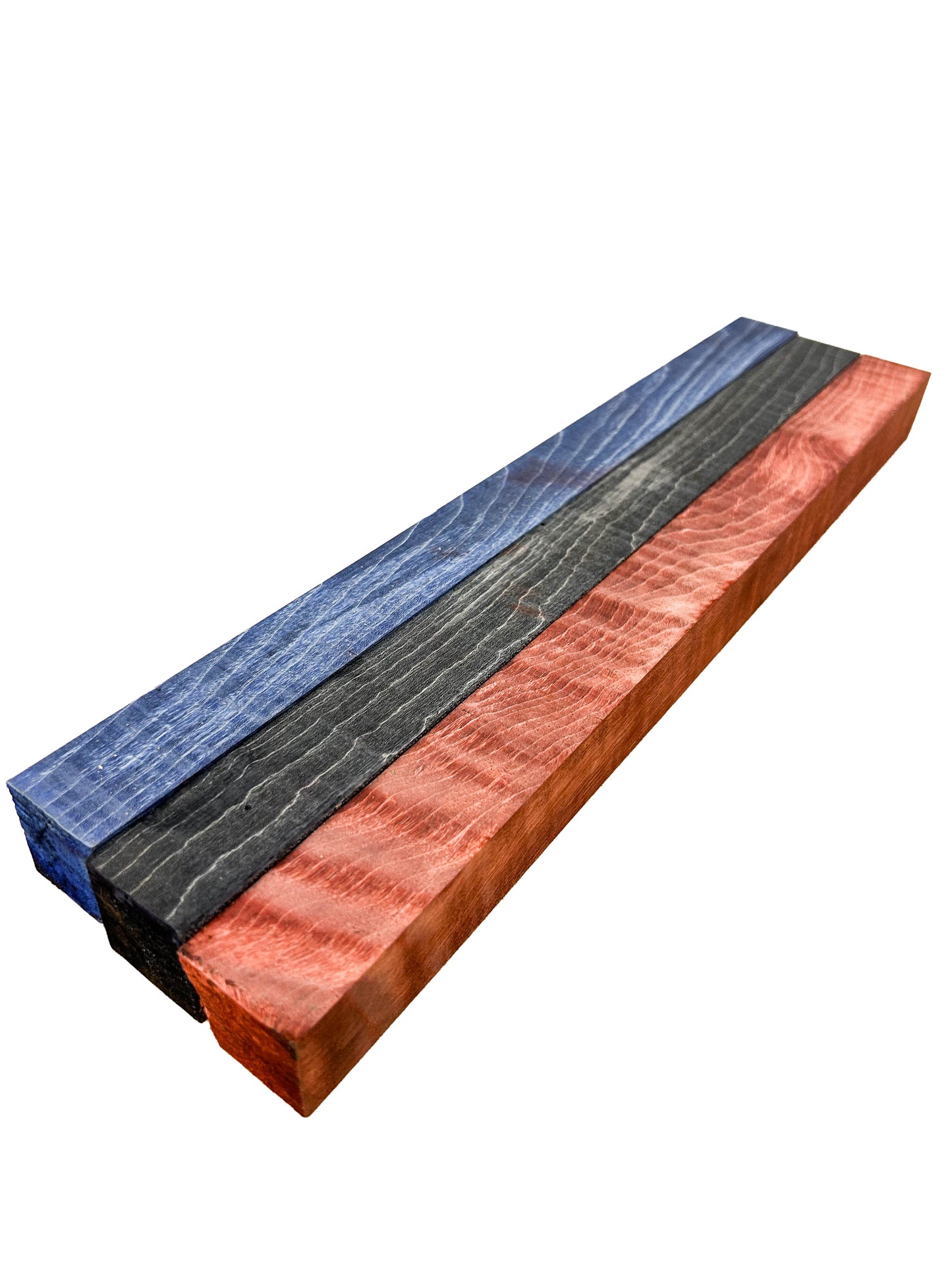 Curly Maple, RED Epoxy and Dyed European Turning squares - 18" x 1.5" x 1-3/8" WE1089