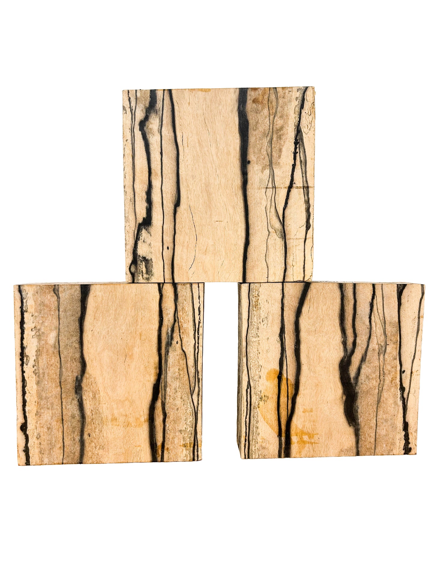 Ebony, Black & White/Pale Moon Striking lumber - 7" x 7" x 1.75" WE1092