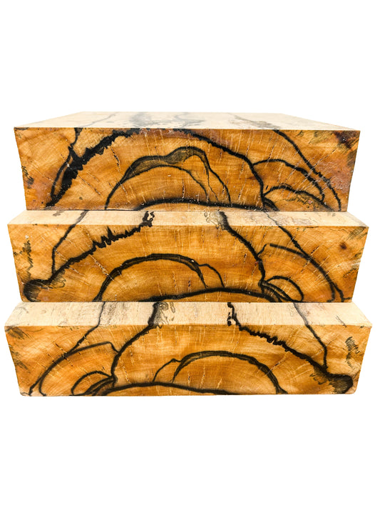 Ebony, Black & White/Pale Moon Striking lumber - 7" x 7" x 1.75" WE1092