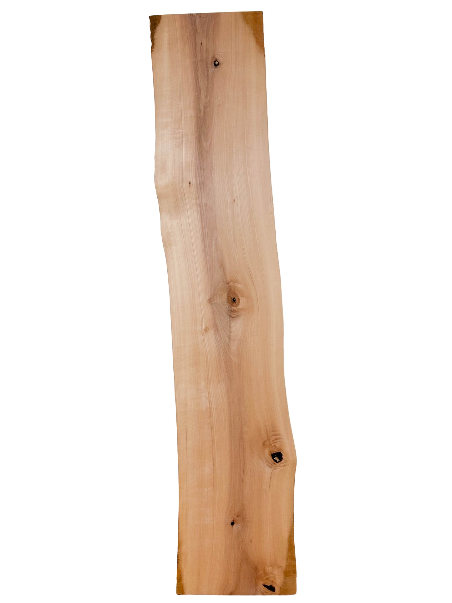 Pearwood, Swiss KD Live Edge Lumber - 48" x 9-9.75" x .75" WE1102