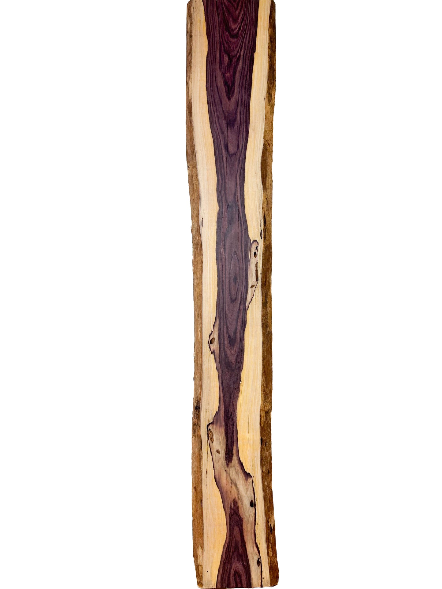 Kingwood, Brazilian EXQUISITE LIVE EDGE Lumber - 52" x 7-8" x 3/4" WE1108
