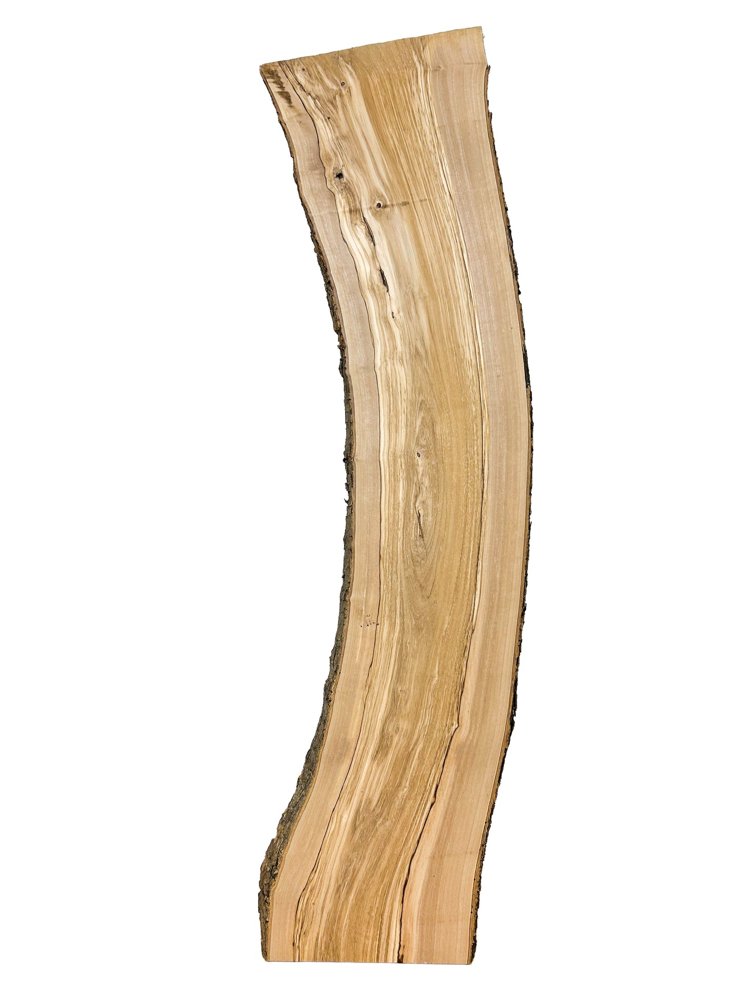 OLIVEWOOD: Italian Live Edge Figured, Slab 39"x 8-9"x 3/4" - WE1348