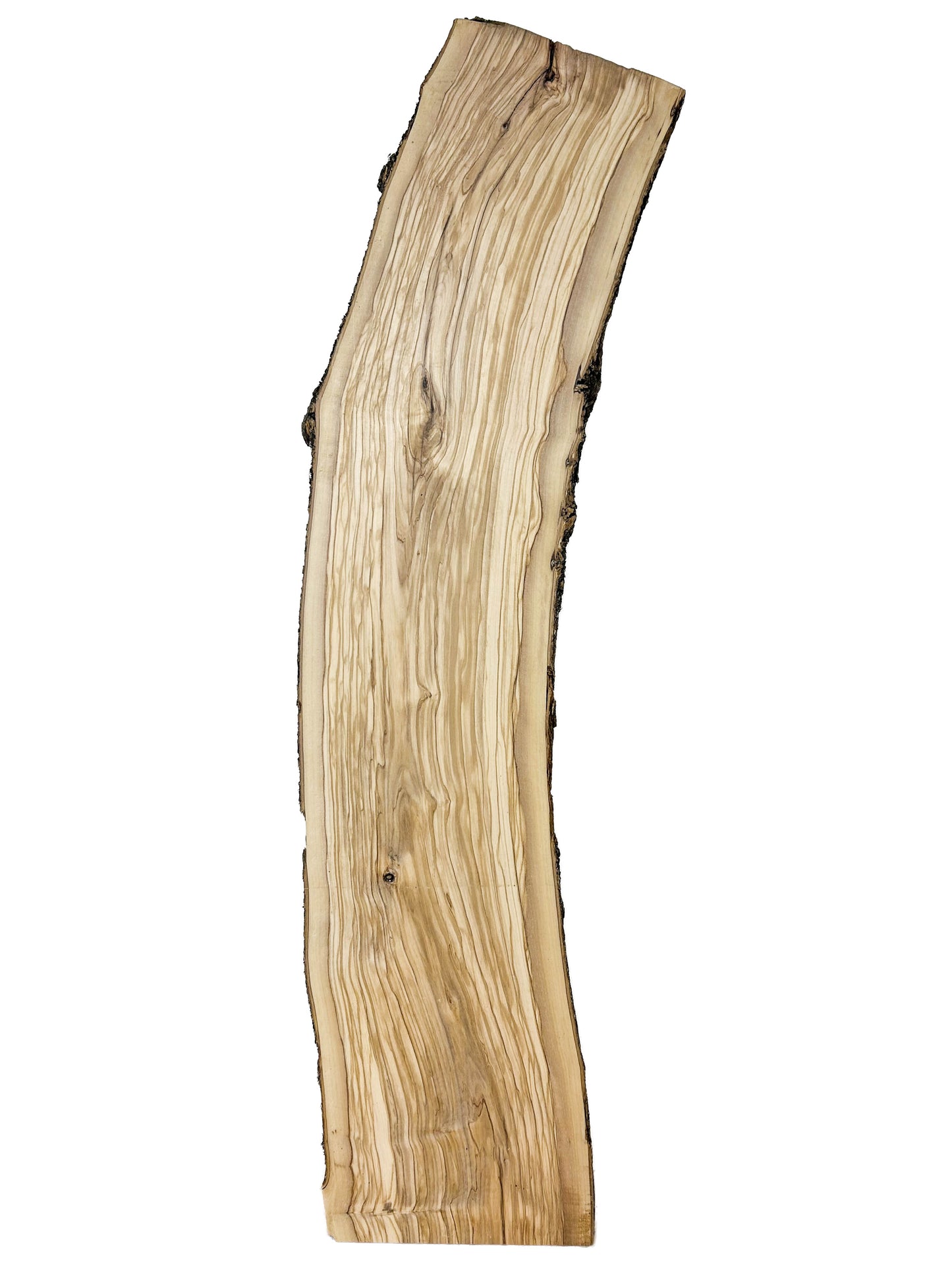 OLIVEWOOD: Italian Live Edge Figured, Slab 42"x 9-9.5"x 3/4" - WE1351