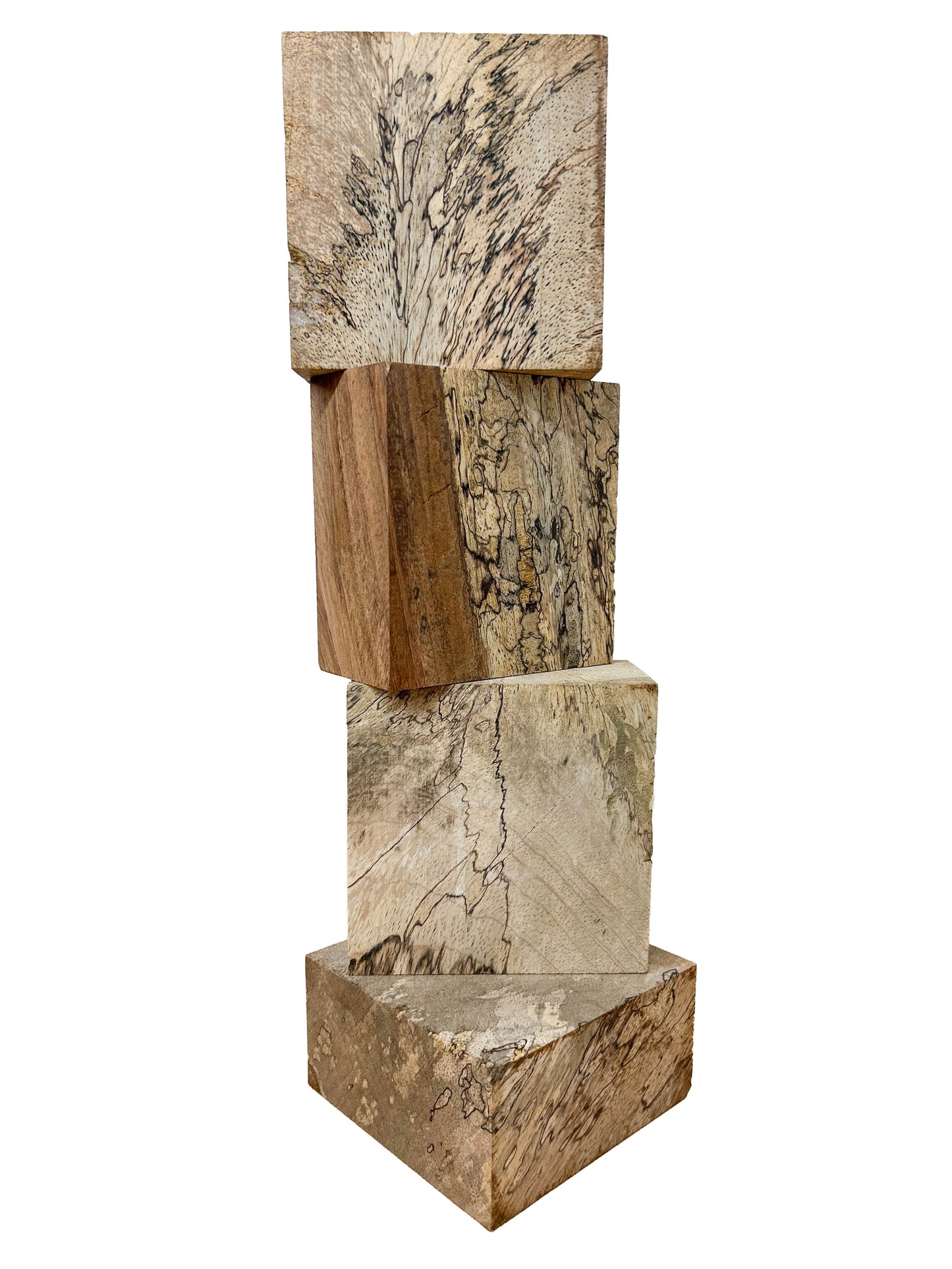 Spalted Figured Jatoba Bowl Blank - 4" x 4" x 2" WE1404