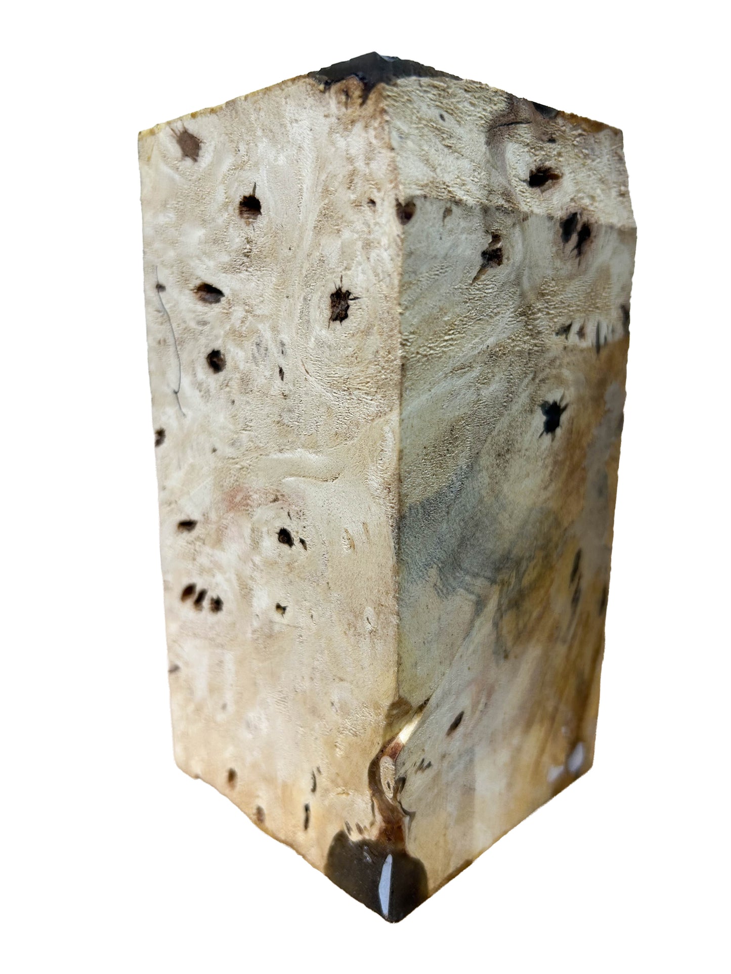 Buckeye Burl, American Epoxied Turning Square - 5.5" x 2.75" x 2.75" WE1488