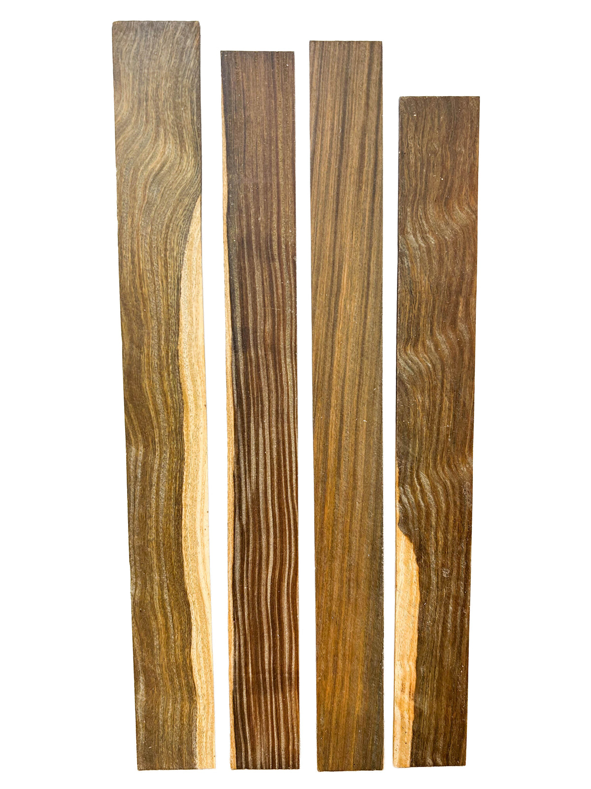 Lignum Vitae Genuine Thins 4pc - 12-13"x 1.25-1-5/8"x 1/8" - WE1576