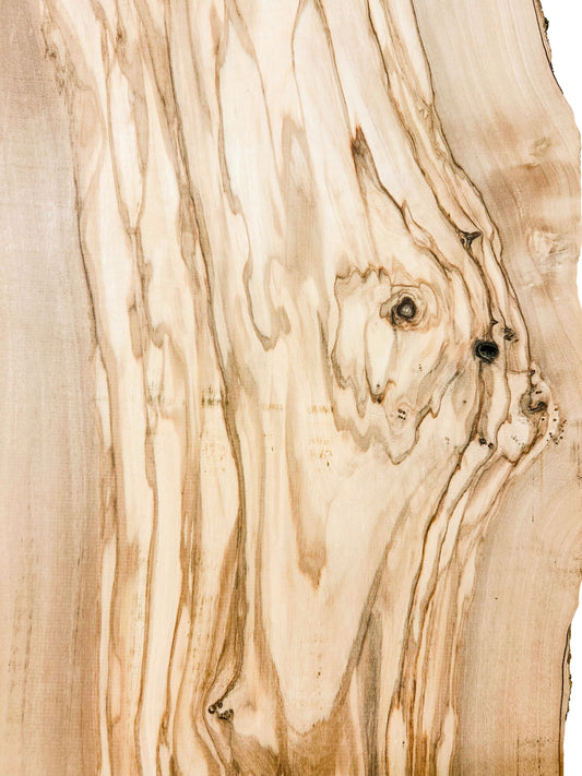 OLIVEWOOD: Italian Live Edge Figured, Cutting Boards 47"x 9.5-11.5"x 7/8" - WE577