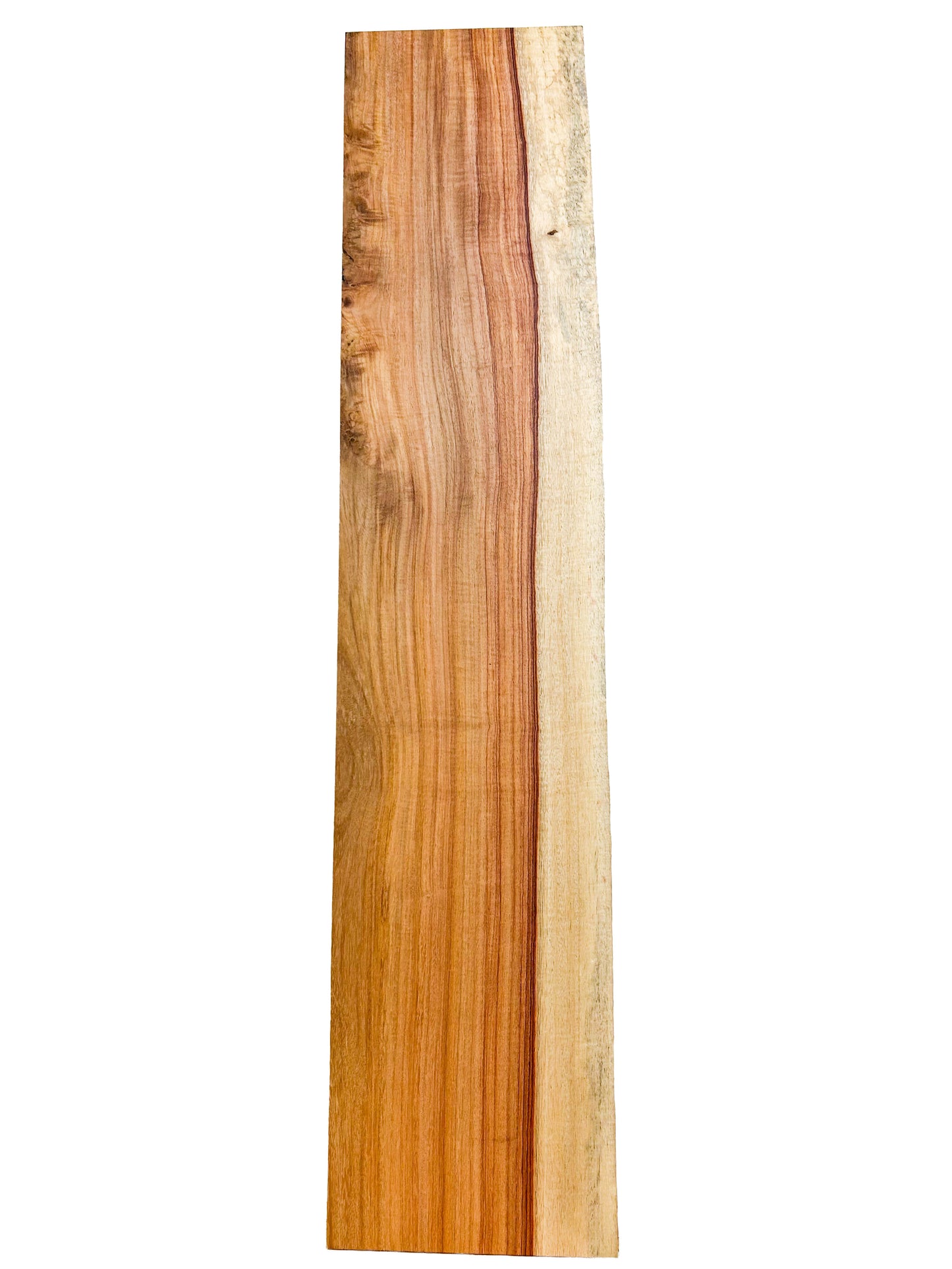 Canary, Red/Macacauba 5/4 Live Edge Slabs - 36"x 7.25-8.25" x 1-1/8" - WE740