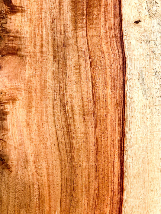 Canary, Red/Macacauba 5/4 Live Edge Slabs - 36"x 7.25-8.25" x 1-1/8" - WE740