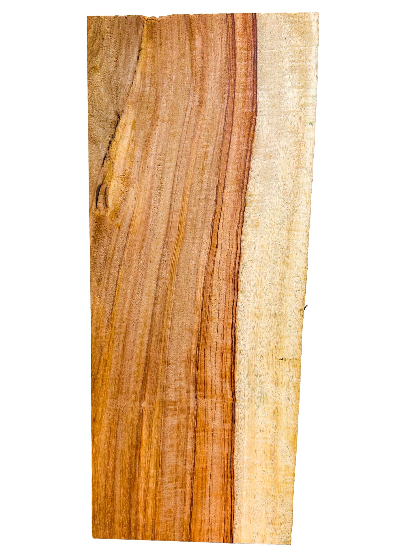 Canary, Red/Macacauba 5/4 Live Edge Slabs - 18"x 7-7.5" x 1-1/8" - WE746