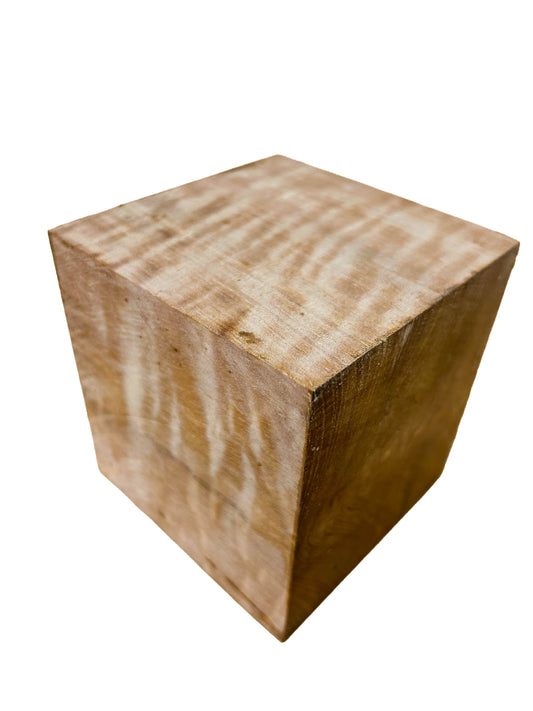 Pyinma, Highly figured Lumber/Turning blank- 4" x 4" x 4" - WE764