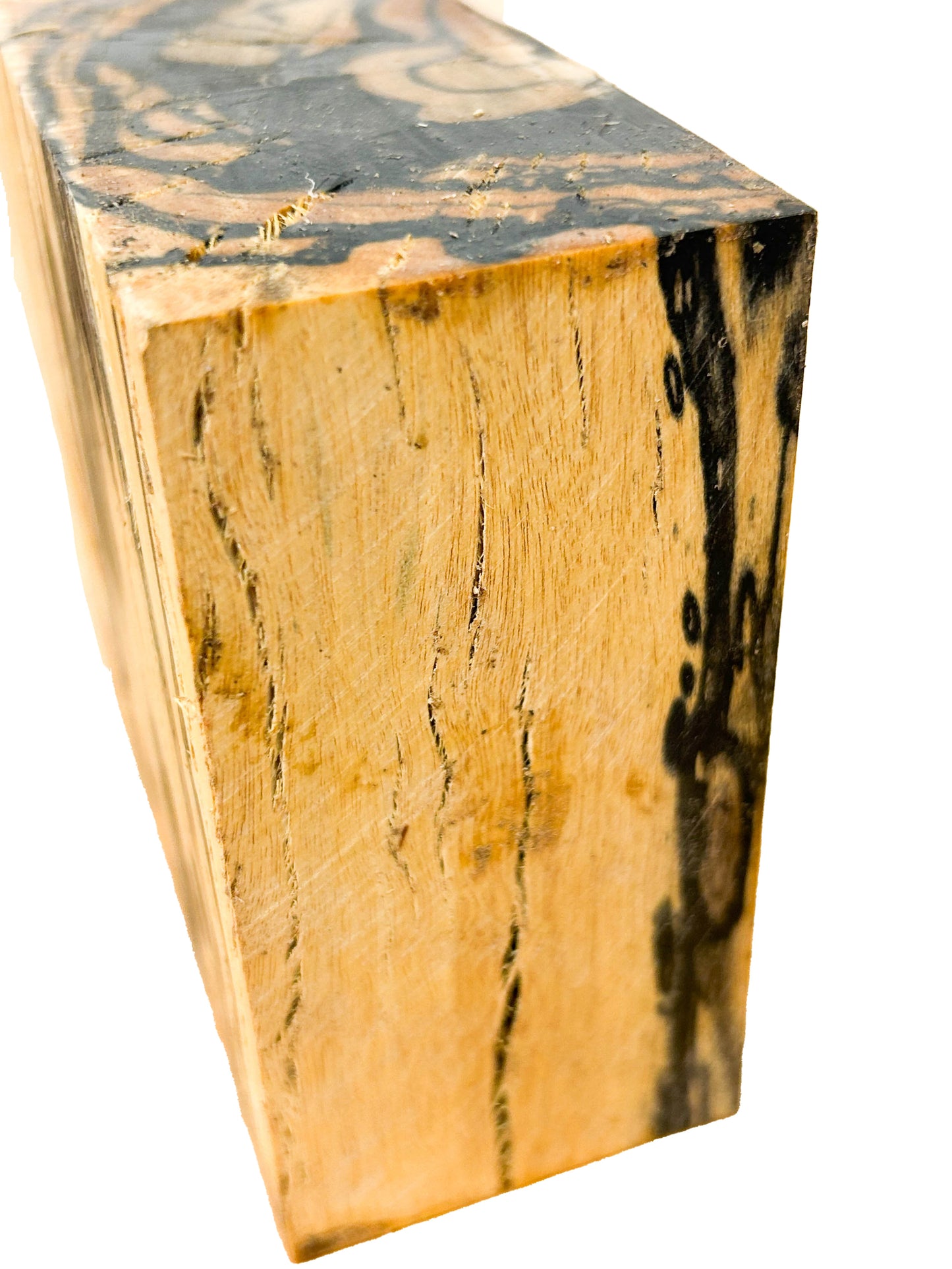 Ebony, Black & White/Pale Moon Striking Bowl Blank - 4" x 4" x 2" WE795