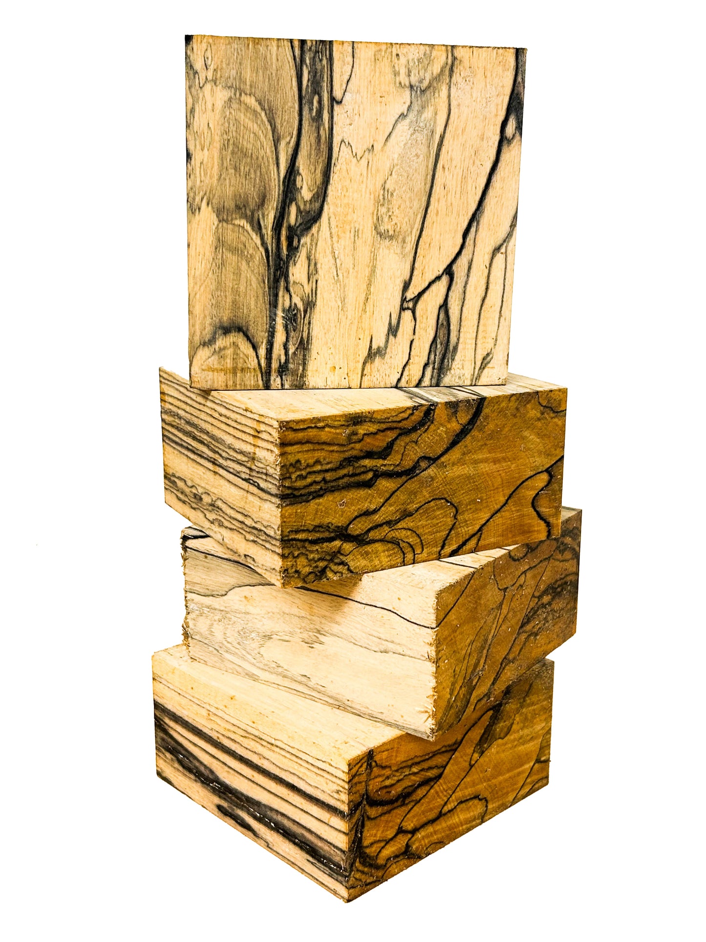 Ebony, Black & White/Pale Moon Striking Bowl Blank - 4.25" x 4.25" x 2" WE797