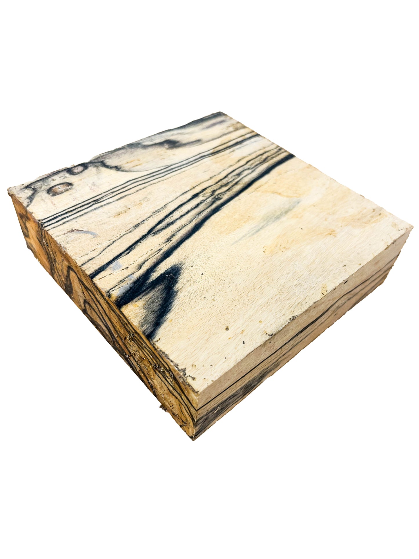 Ebony, Black & White/Pale Moon Striking Bowl Blank - 6.5" x 6.5" x 1-7/8" WE799