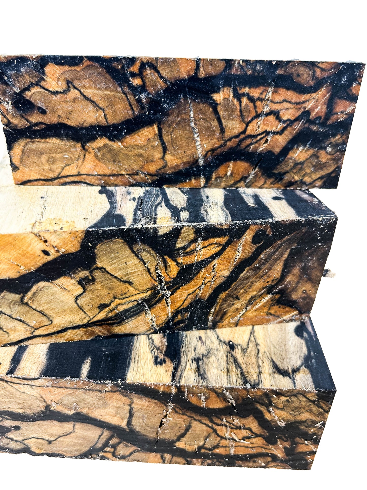 Ebony, Black & White/Pale Moon Striking Bowl Blank - 5.5" x 5.5" x 2" WE803