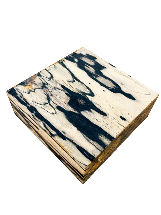 Ebony, Black & White/Pale Moon Striking Bowl Blank - 4.75" x 4.75" x 2" WE804