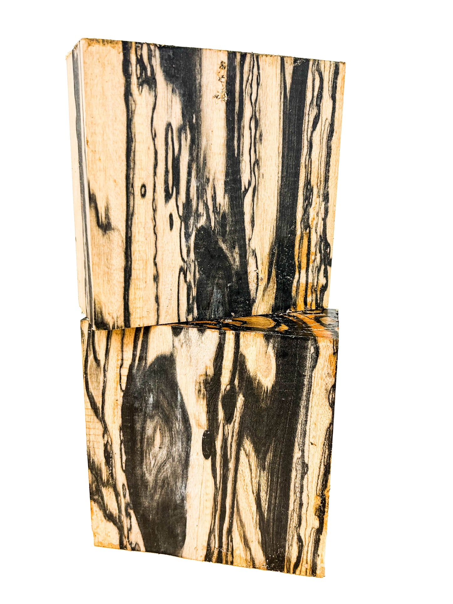 Ebony, Black & White/Pale Moon Striking Bowl Blank - 4.75" x 4.75" x 2" WE804