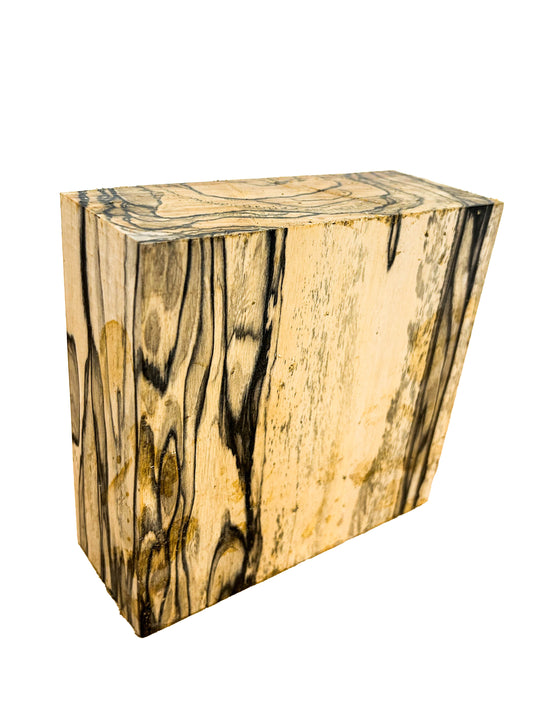 Ebony, Black & White/Pale Moon Striking Bowl Blank - 6.5" x 6.25" x 2.5" WE806