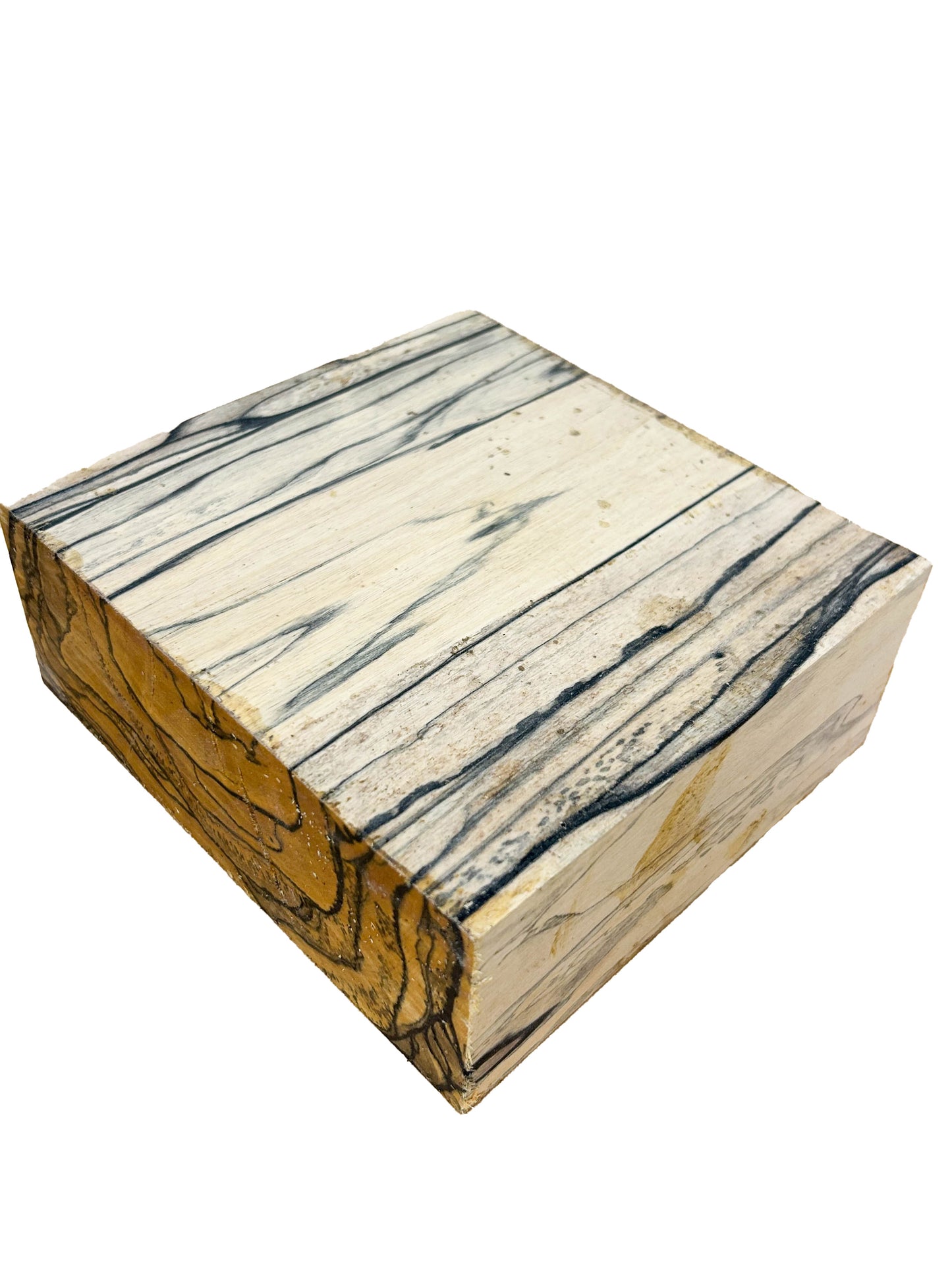 Ebony, Black & White/Pale Moon Striking Bowl Blank - 6.5" x 6.5" x 2.5" WE807