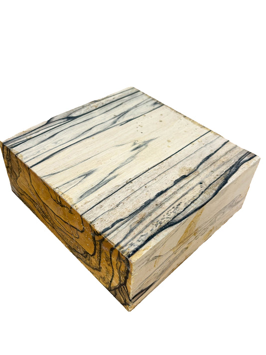 Ebony, Black & White/Pale Moon Striking Bowl Blank - 6.5" x 6.5" x 2.5" WE807