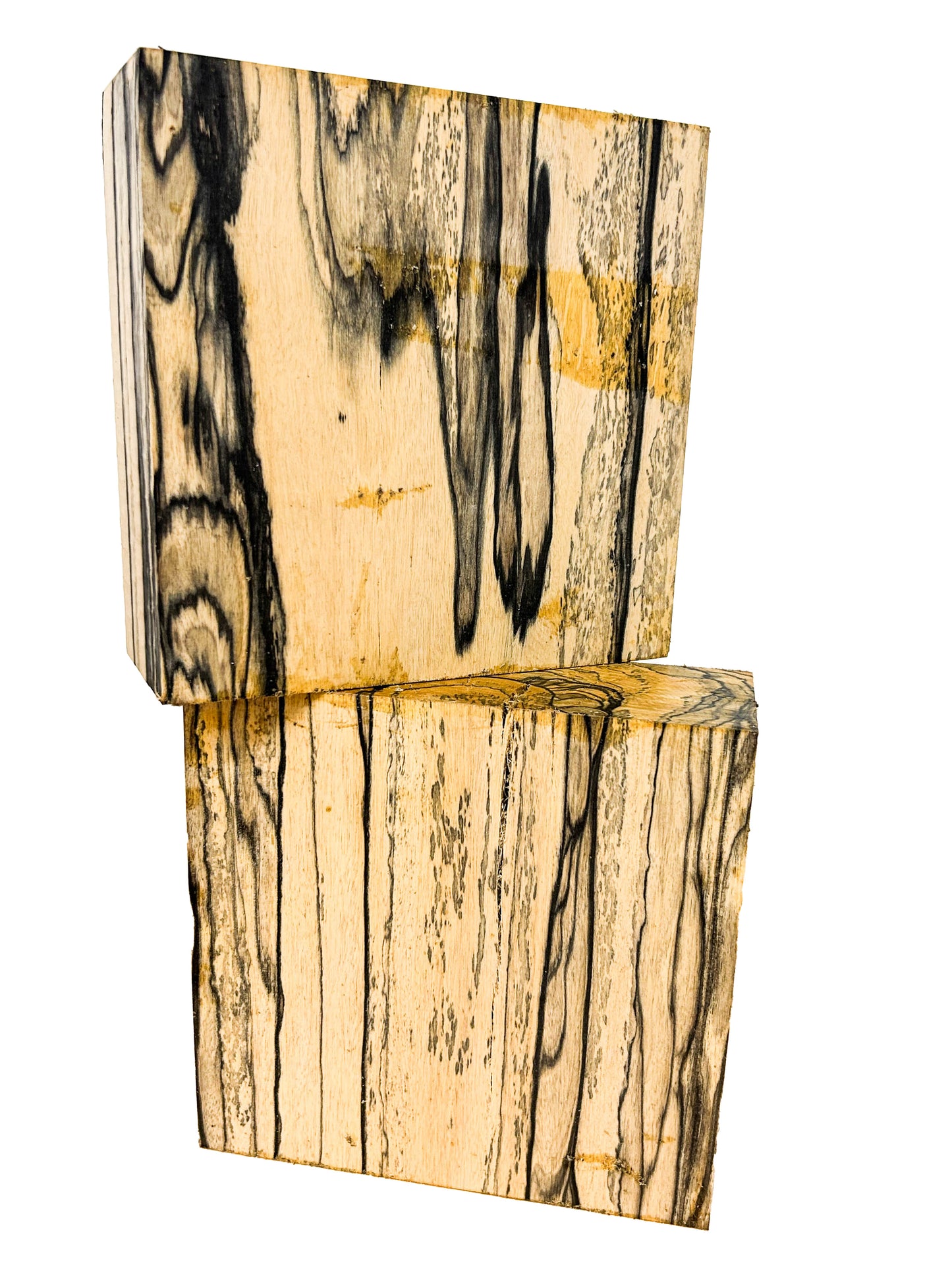 Ebony, Black & White/Pale Moon Striking Bowl Blank - 6.5" x 6.5" x 2.5" WE807