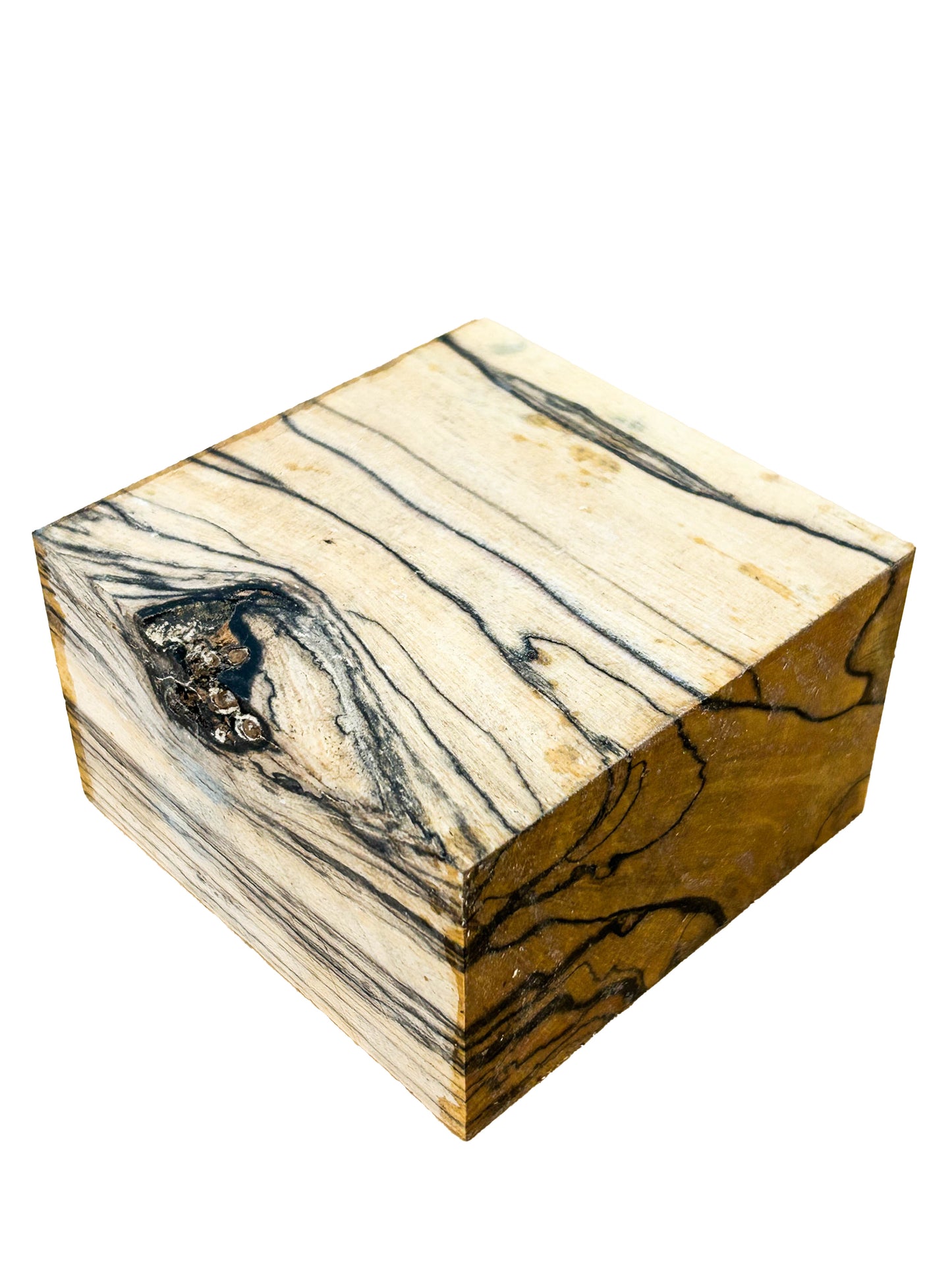 Ebony, Black & White/Pale Moon Striking Bowl Blank - 3.5" x 3.5" x 1-1/8" WE808