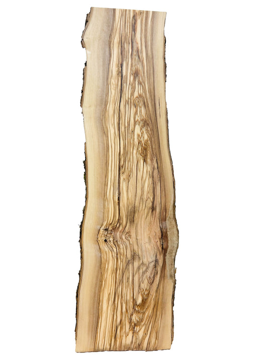 OLIVEWOOD: Italian Live Edge Figured, Cutting Boards 24"x 6-7"x .75" - WE955
