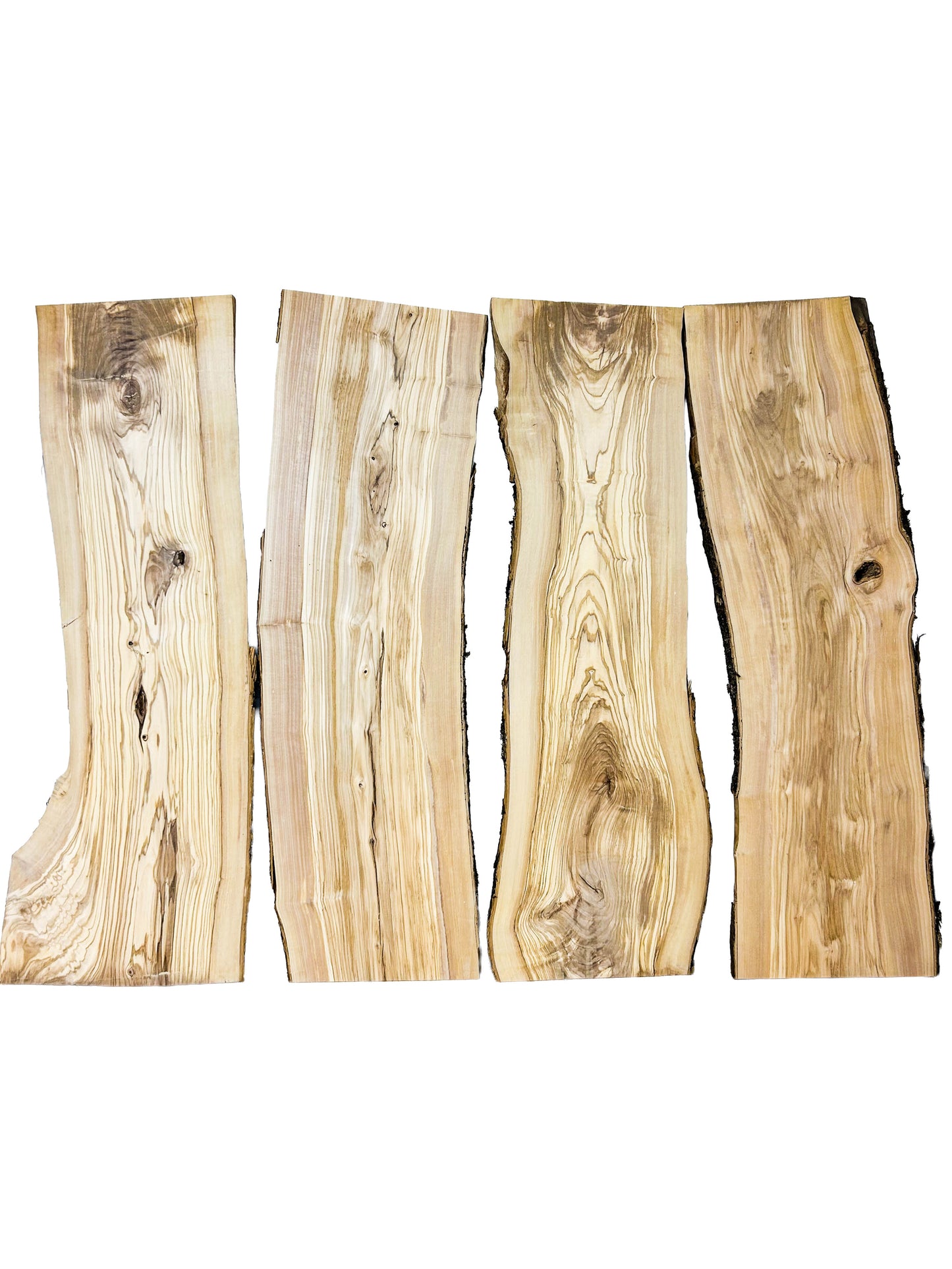 OLIVEWOOD: Italian Live Edge Figured, Cutting Boards SOLD SEPARATELY 36"x 10-11-"x .75" - WE985