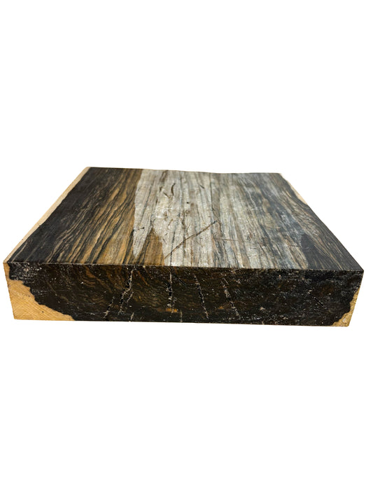 Ebony, Black & White/Pale Moon Striking Bowl Blank - 9" x 9" x 1-5/4to1-3/4" WE1076