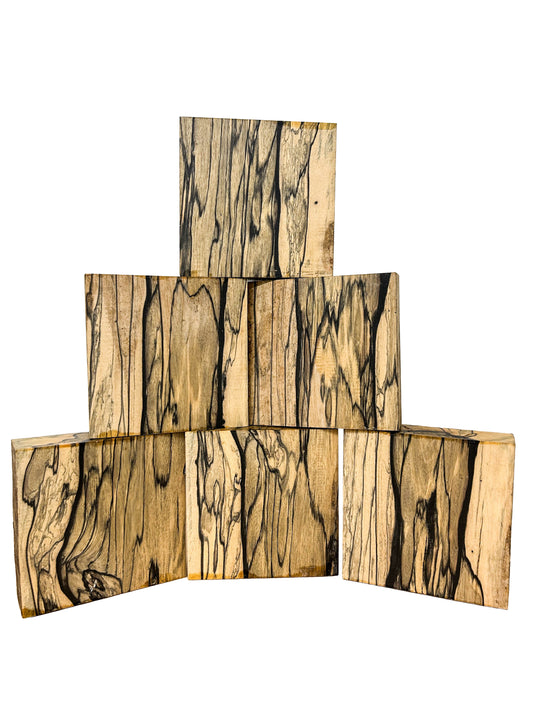 Ebony, Black & White/Pale Moon Striking Bowl Blank - 6.5" x 6.5" x 2" WE1079