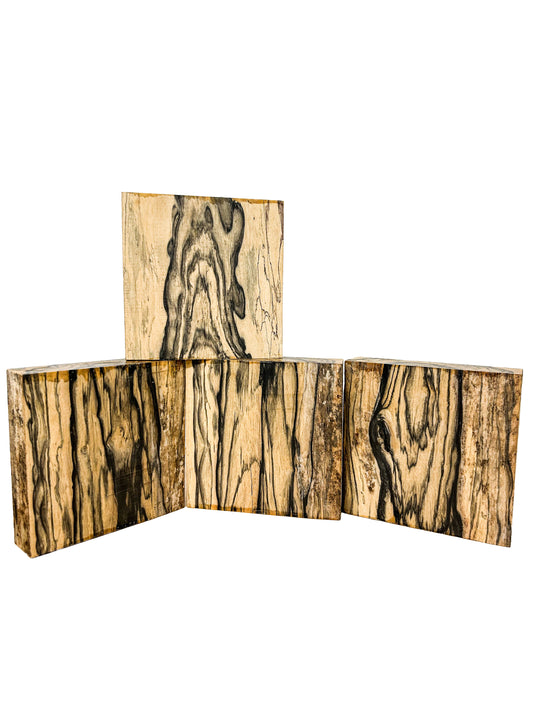 Ebony, Black & White/Pale Moon Striking Bowl Blank - 6.75" x 6.75" x 1.75" WE1080