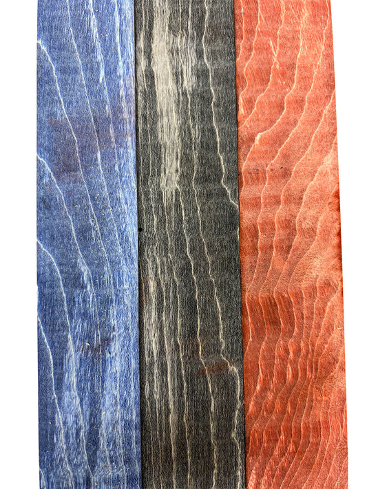 Curly Maple, BLUE Epoxy and Dyed European Turning squares - 18" x 1.5" x 1-3/8" WE1091