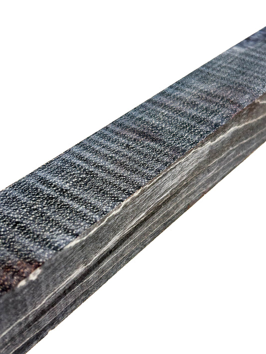 Curly Maple, BLACK Epoxy and Dyed European Turning squares - 18" x 1.5" x 1-3/8" WE1090