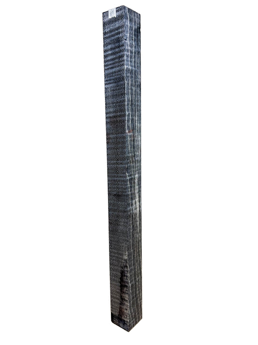Curly Maple, BLACK Epoxy and Dyed European Turning squares - 18" x 1.5" x 1-3/8" WE1090