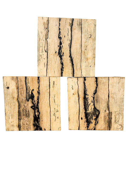 Ebony, Black & White/Pale Moon Striking lumber - 7" x 7" x 1.75" WE1092