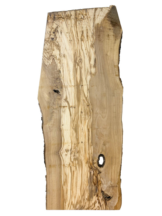 OLIVEWOOD: Italian Live Edge Figured, Slab 36"x 13-15.5"x 15/16" - WE1182