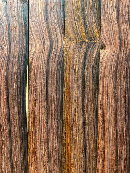Cocobolo, Highly Figured Thins - 37" x 3" x 1/8"  WE1186
