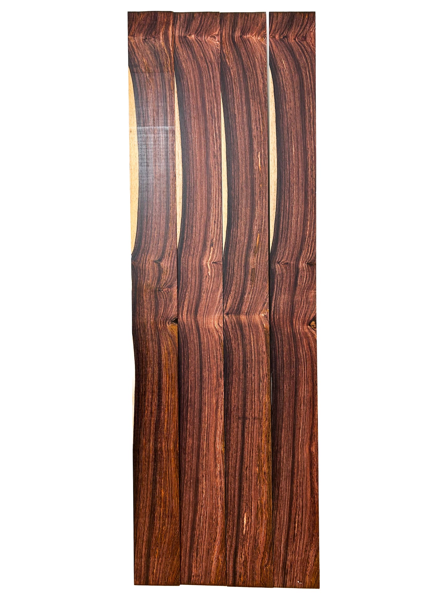 Cocobolo, Highly Figured Thins - 37" x 3" x 1/8"  WE1186