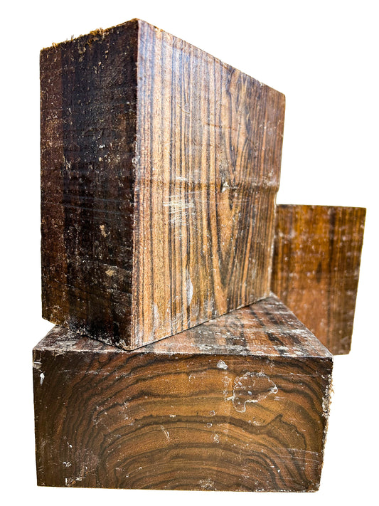 Bocote FIGURED Bowl Blanks, fully waxed - 6" x 6" x 3" WE1195
