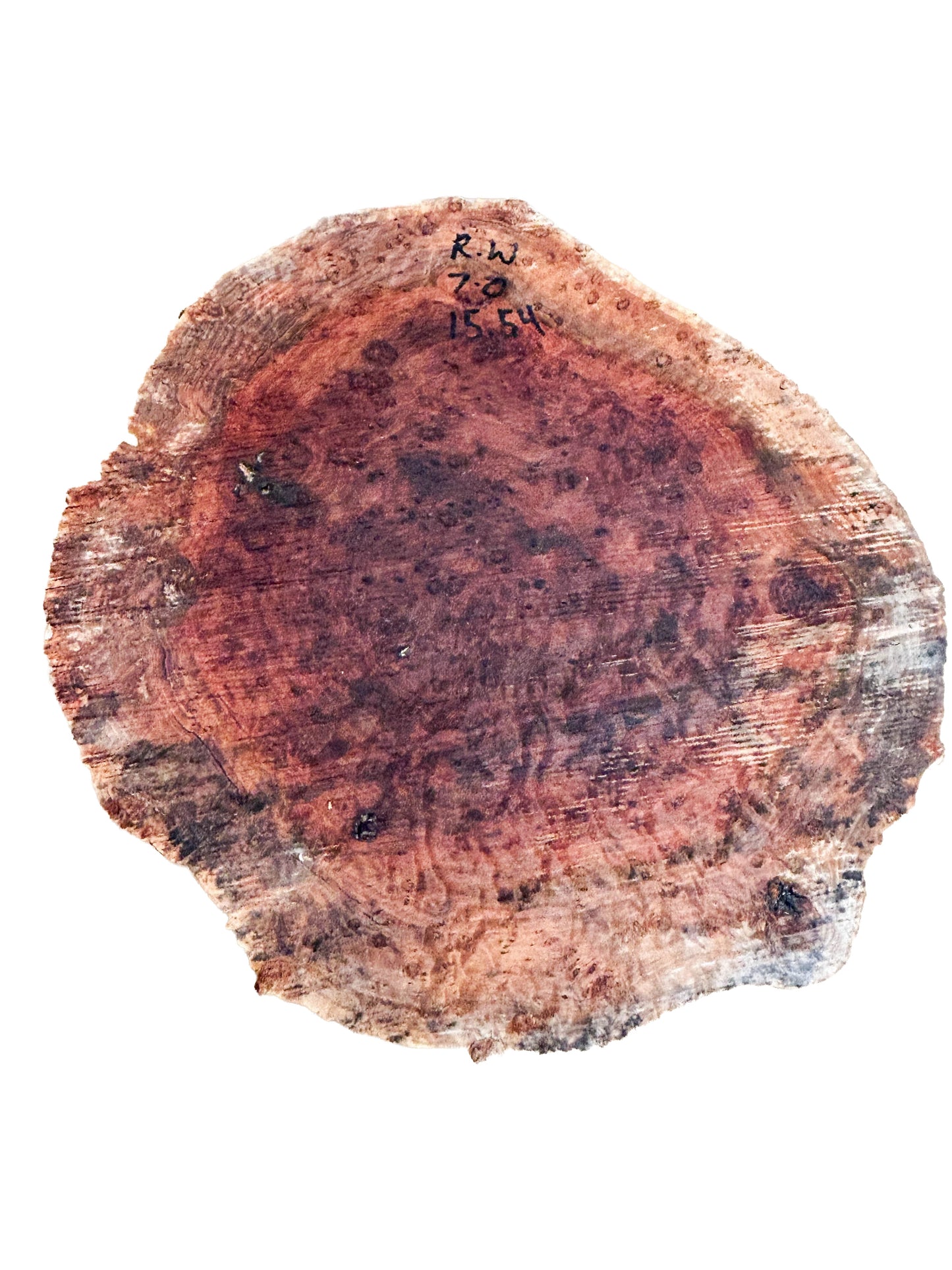 Western Australian Redwood Burl Cap/Bowl Blank - 15" x 15" x 4" WE1241