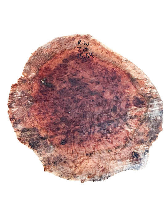 Western Australian Redwood Burl Cap/Bowl Blank - 15" x 15" x 4" WE1241