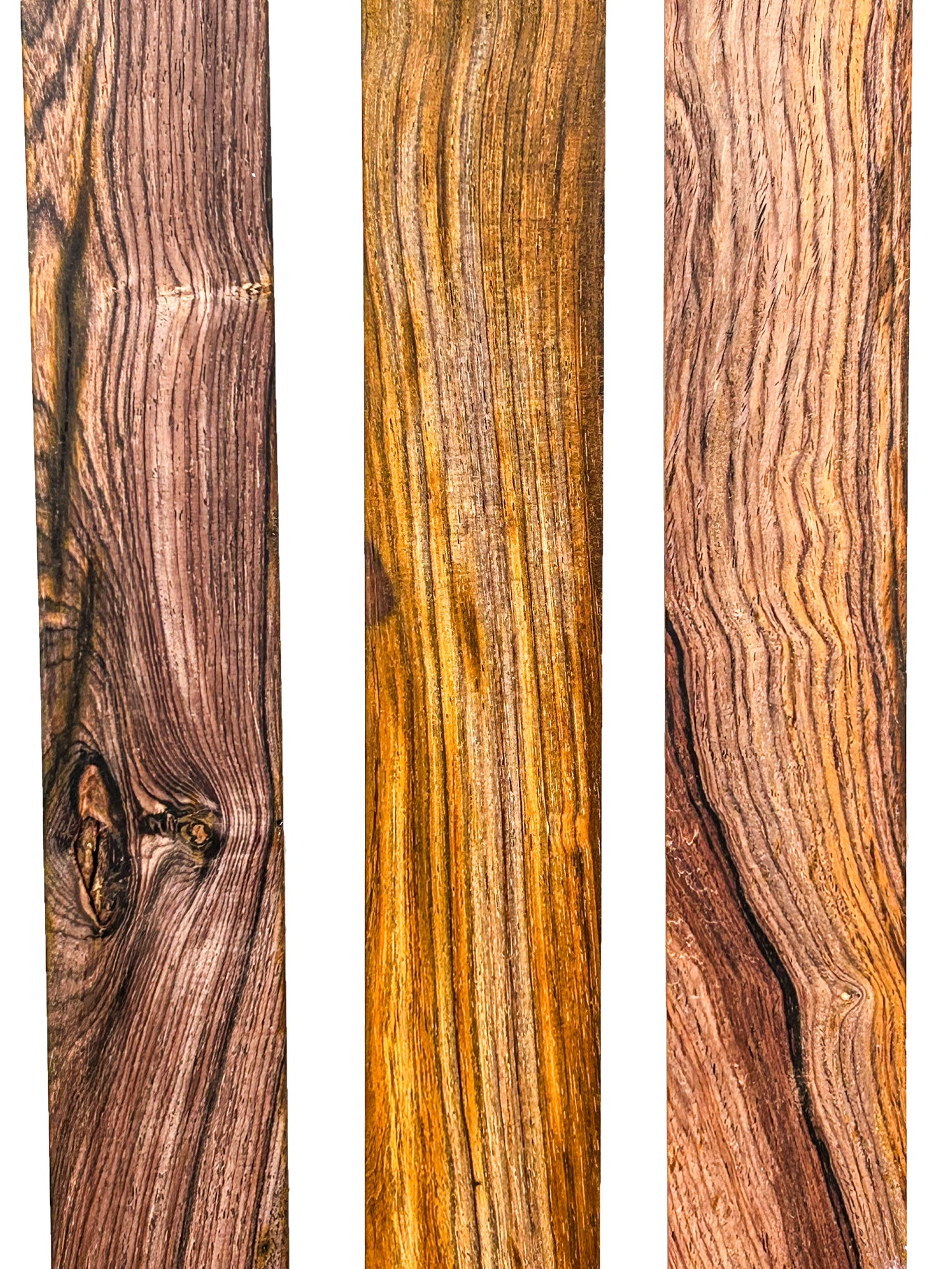 Cocobolo, Highly Figured Thins - 30" x 2 x 1/4"  WE1245