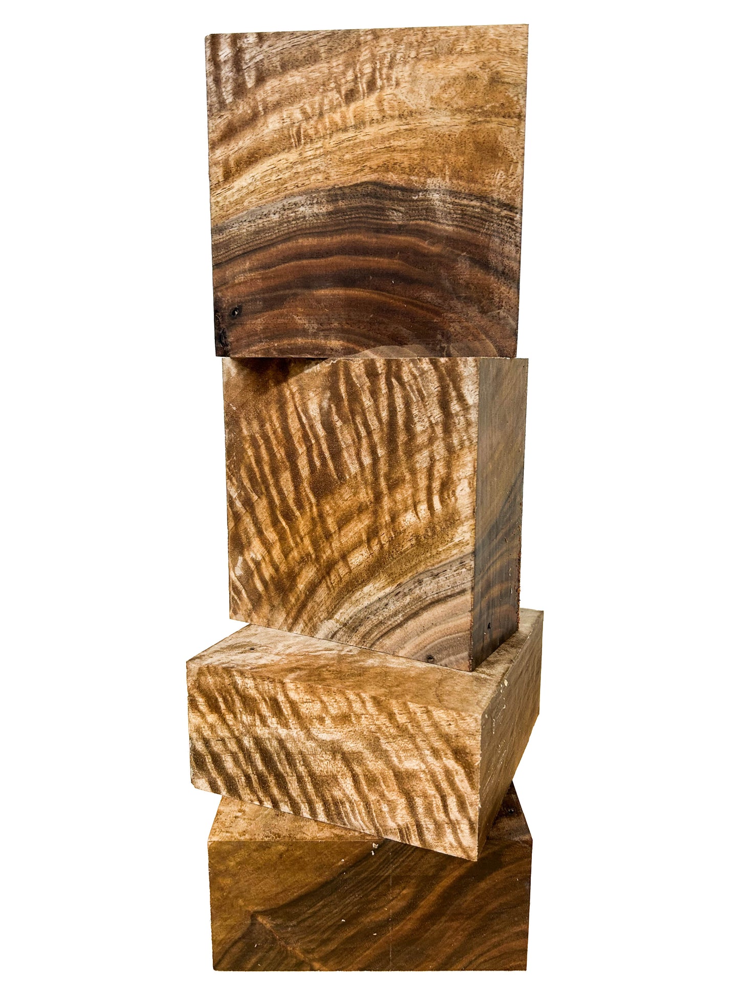 Walnut, Bastogne HIGH FIGURE bowl blank - 4-7/8"x 4-7/8" x 2.25" WE1252