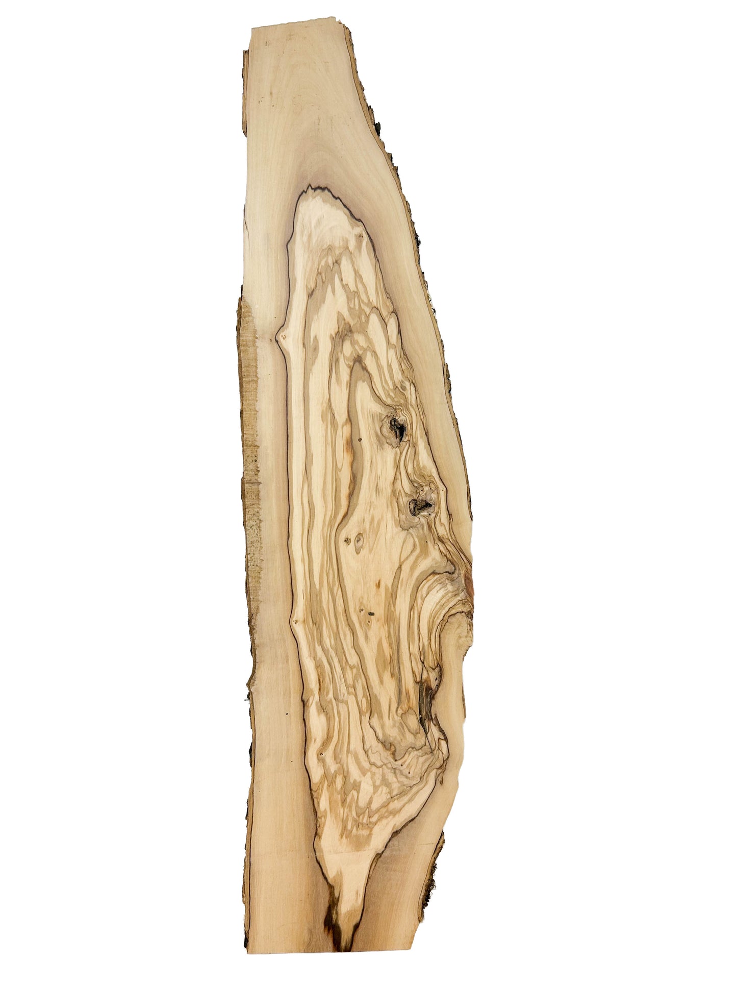 OLIVEWOOD: Italian Live Edge Figured, Slab 40"x 5-9.5"x 3/4" - WE1349