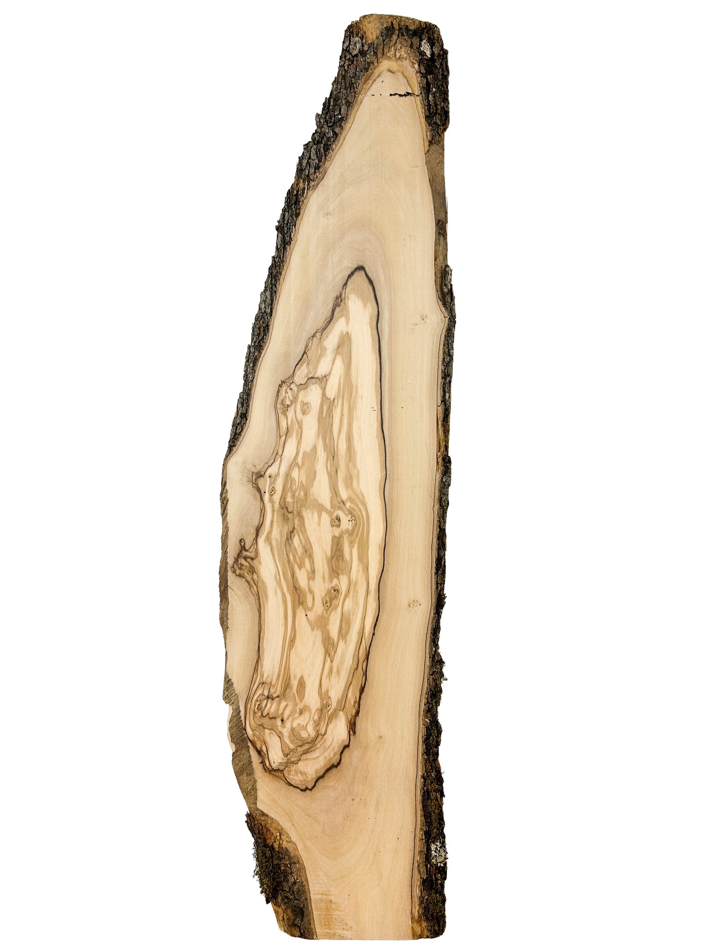 OLIVEWOOD: Italian Live Edge Figured, Slab 40"x 5-9.5"x 3/4" - WE1349